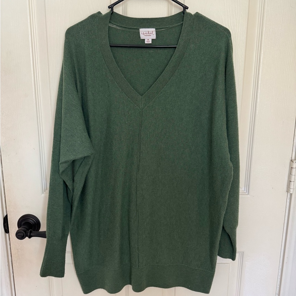 Isabel Maternity by Ingrid & Isabel Green V-Neck Sweater
